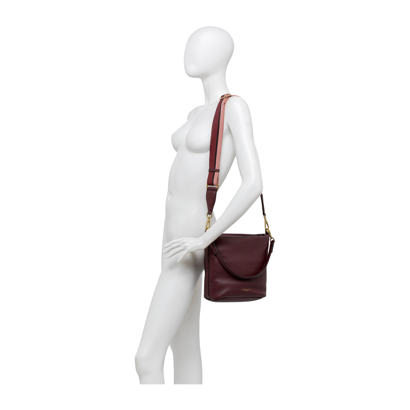 Sac Bandoulière GIANNI CHIARINI Three Crossbody Bag Couleur Bougainvillier - Cuir, Rose, Fabrication Italie