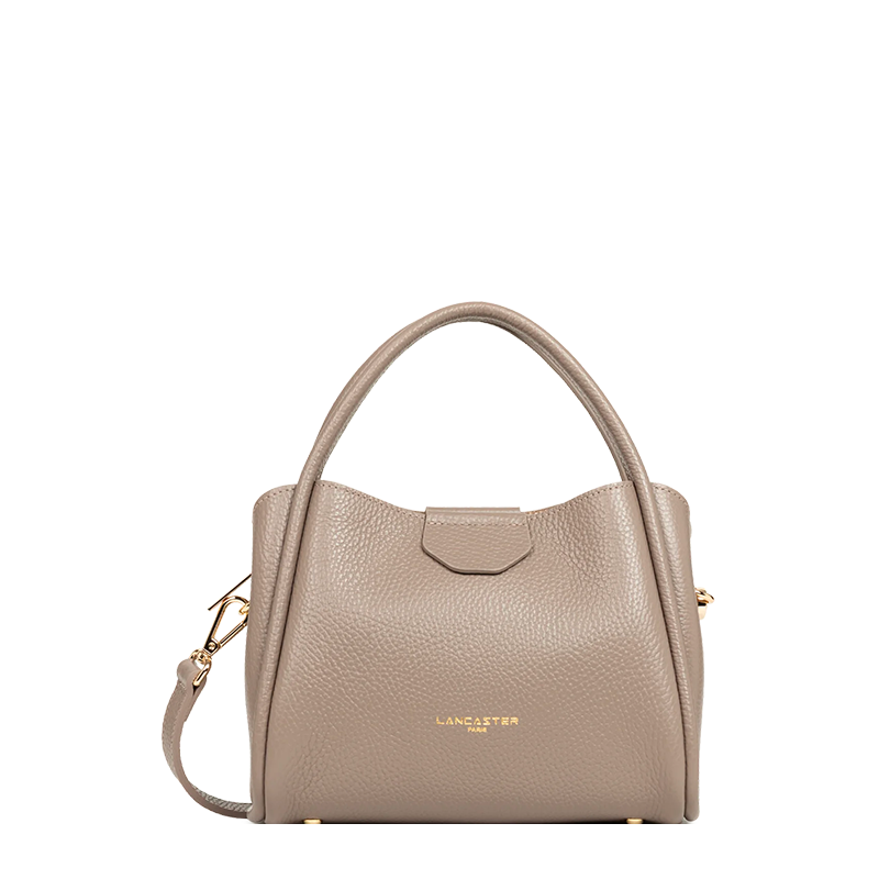 Petit Sac à Main LANCASTER Ida Double – Cuir De Vachette Grainé, 22x17x11 Cm, Portable Main/épaule/croisé